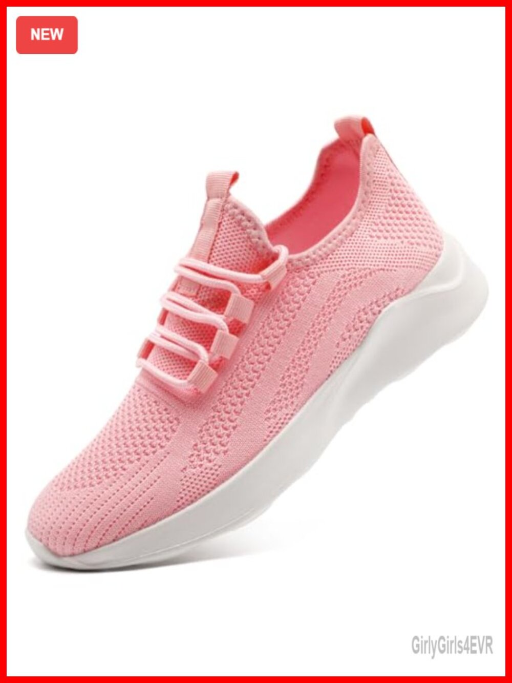Women's Lightweight Breathable Mesh Running Shoes Lace-Up Non-Slip Athletic